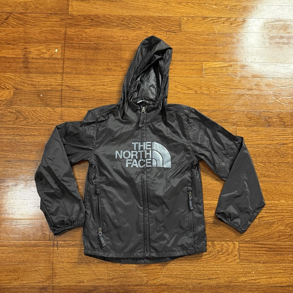 The North Face Youth Rain Jacket Spring/Fall, Black/Gray, Size Small XS (6)